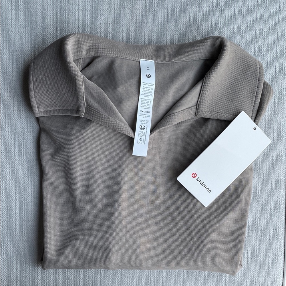 NWT lululemon Softstreme Pique Oversized LS Polo - XS - WSHG - Picture 1 of 16